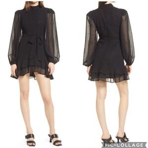 Rahi Glimmer Long Sleeve Mini Dress‎ Black S
